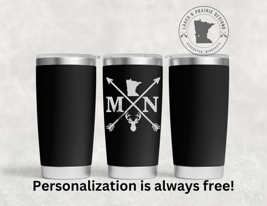 Minnesota Deer Engraved 20 oz. Tumbler