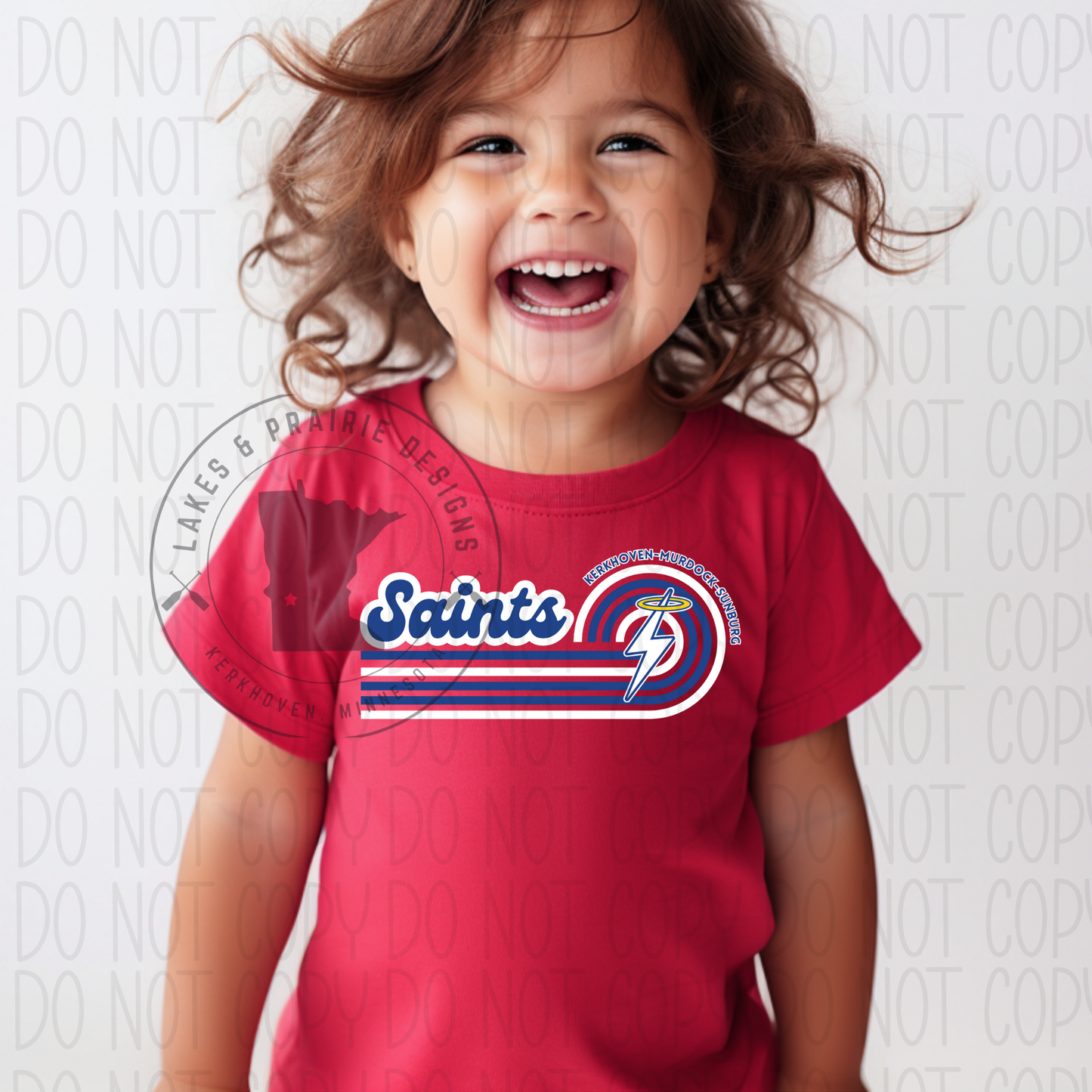 Retro Rainbow KMS Saints Toddler T-Shirt