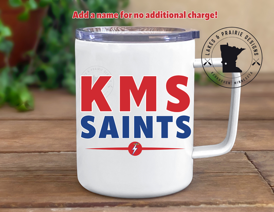 KMS 10 oz. Traveling Coffee Tumbler with handle and lid