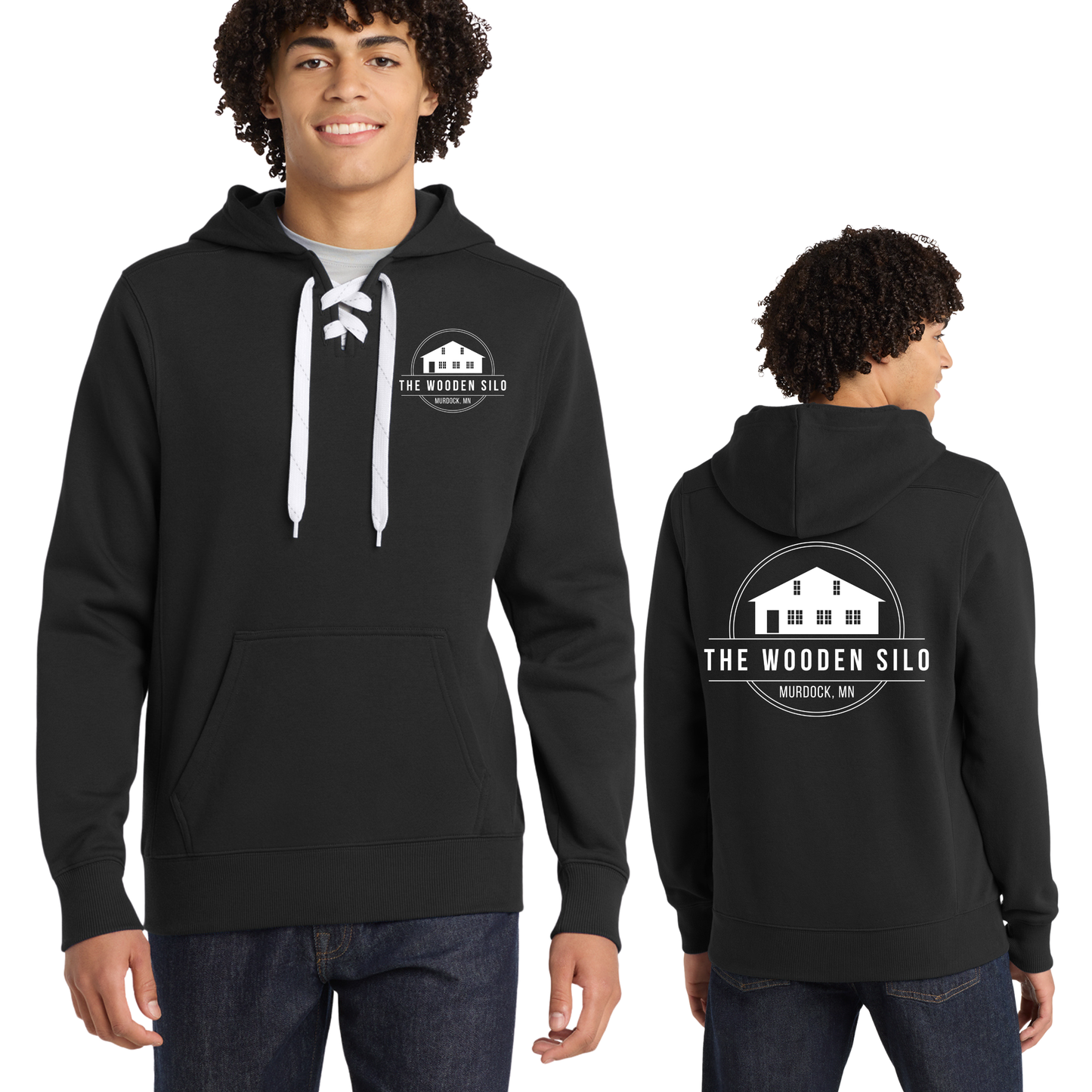 The Wooden Silo Adult Sport-Tek Lace Hoodie