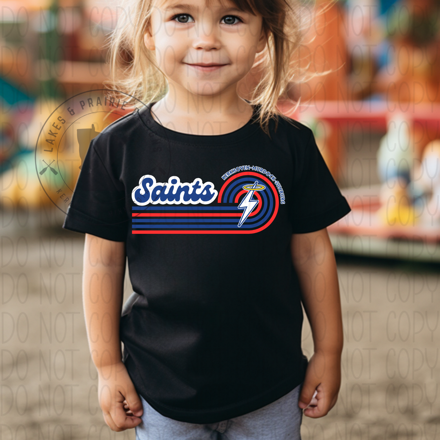 Retro Rainbow KMS Saints Toddler T-Shirt