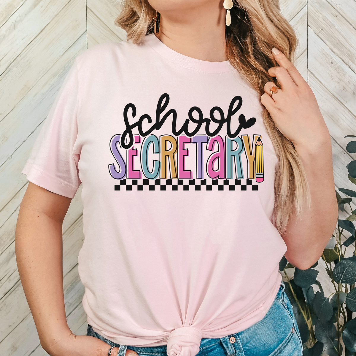 School Secretary Checkered