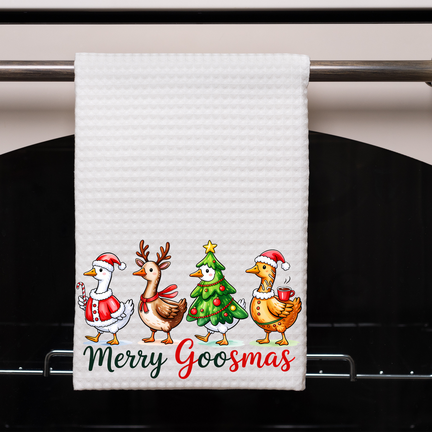Merry Goosmas Dish Towel