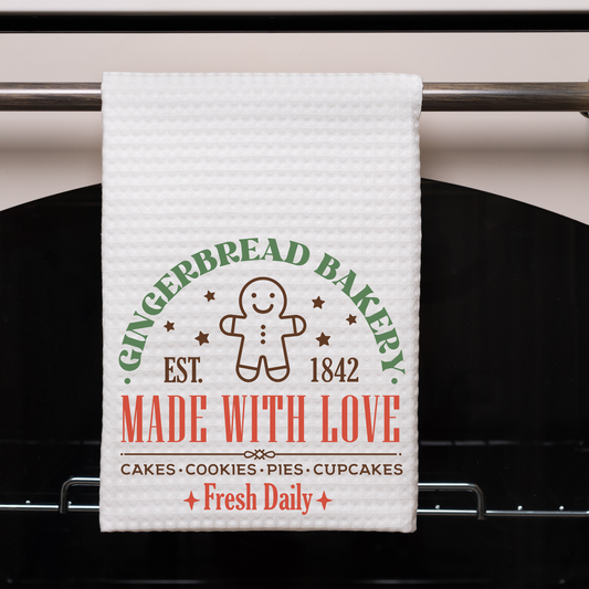 Gingerbread Bakery Dish Towel