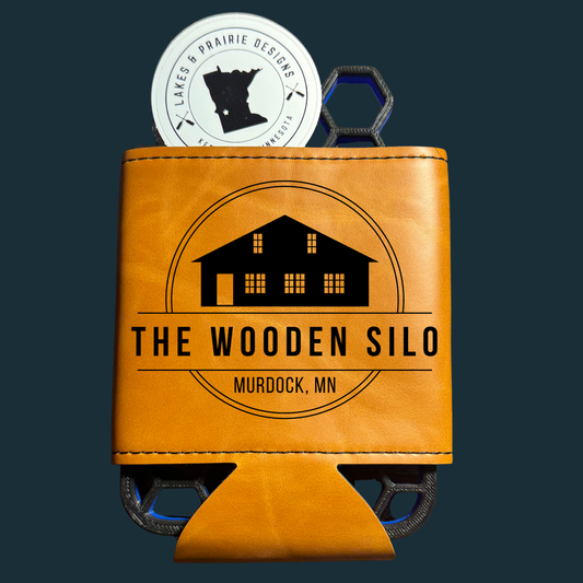 The Wooden Silo Engraved Leatherette Can Duster