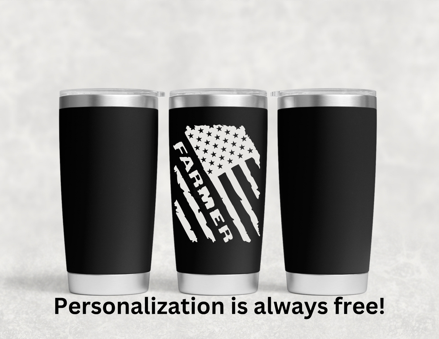 Farmer Flag Engraved 20 oz. Tumbler