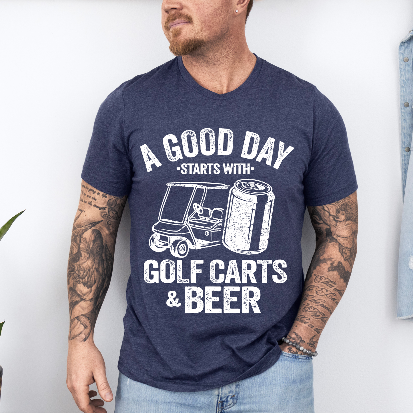 A Good Day Starts with Golf Carts and Beer