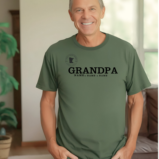 Custom Grandpa with Names Under