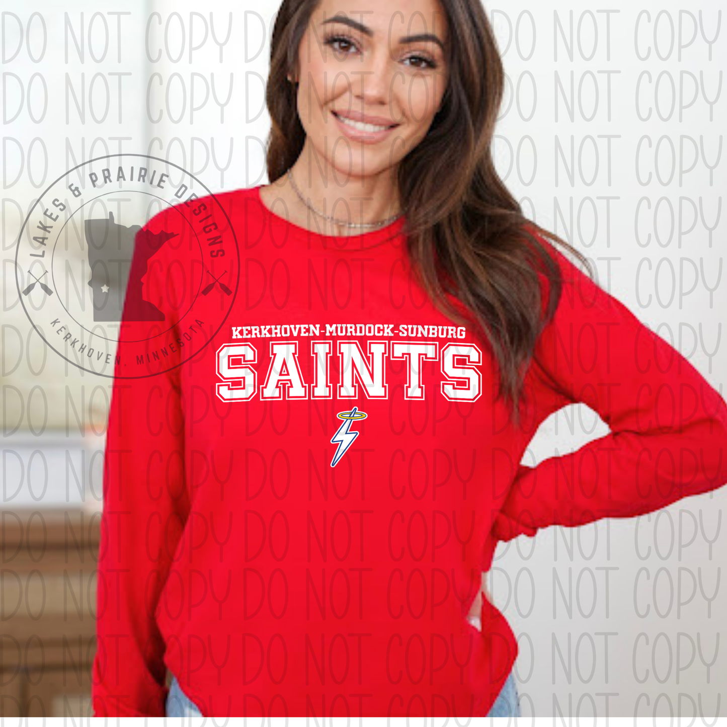 Varsity Font KMS Fighting Saints Adult Apparel