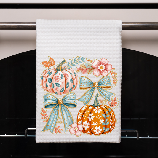 Pumpkin Coquette Dish Towel