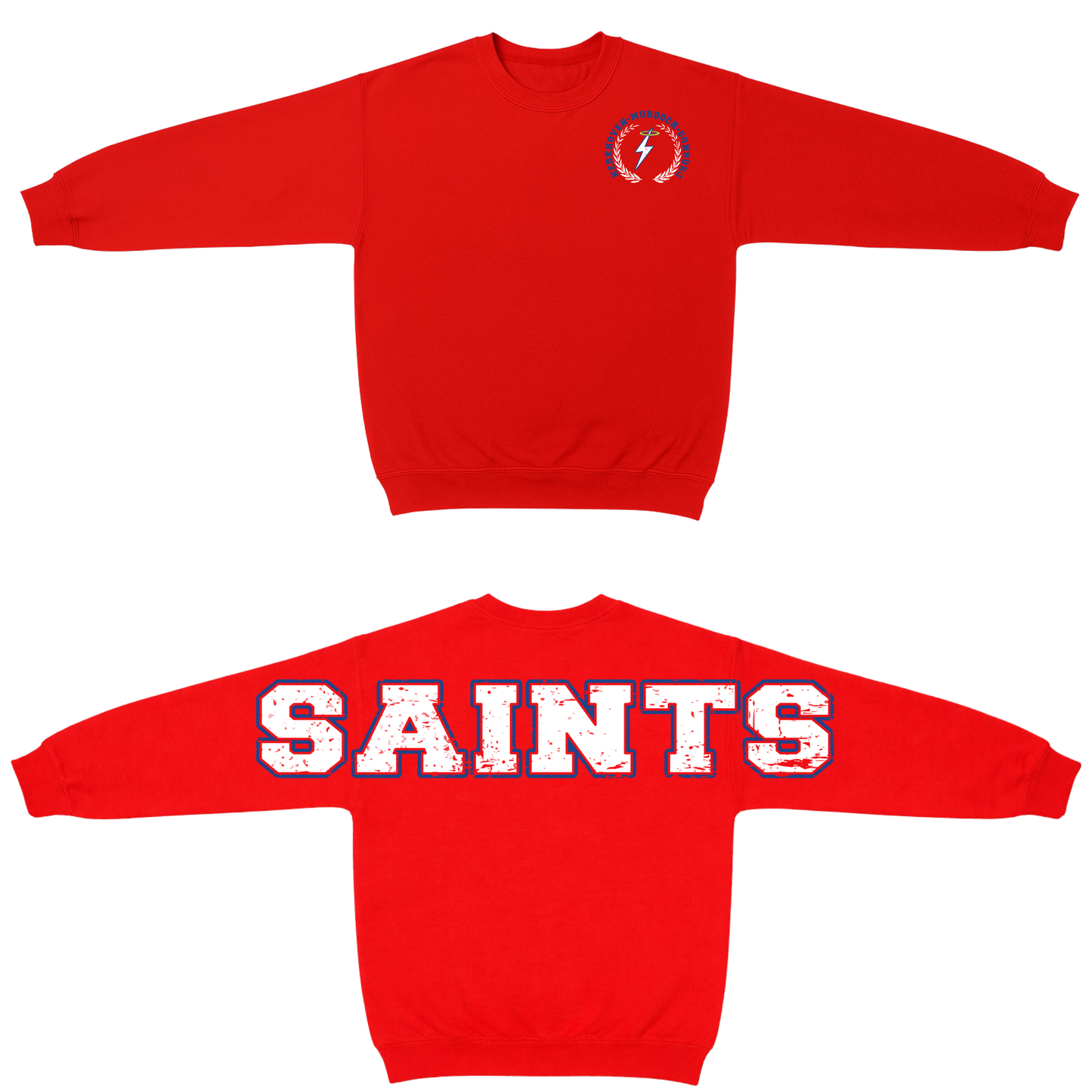 Oversized Saints Crewneck Sweatshirt Small Front