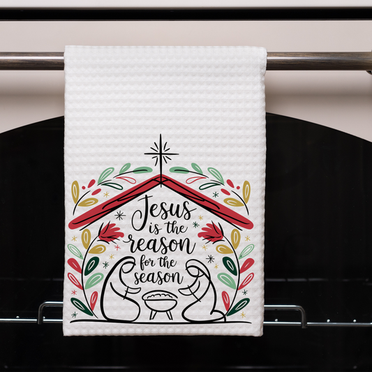 Jesus is the Reason for the Season Dish Towel