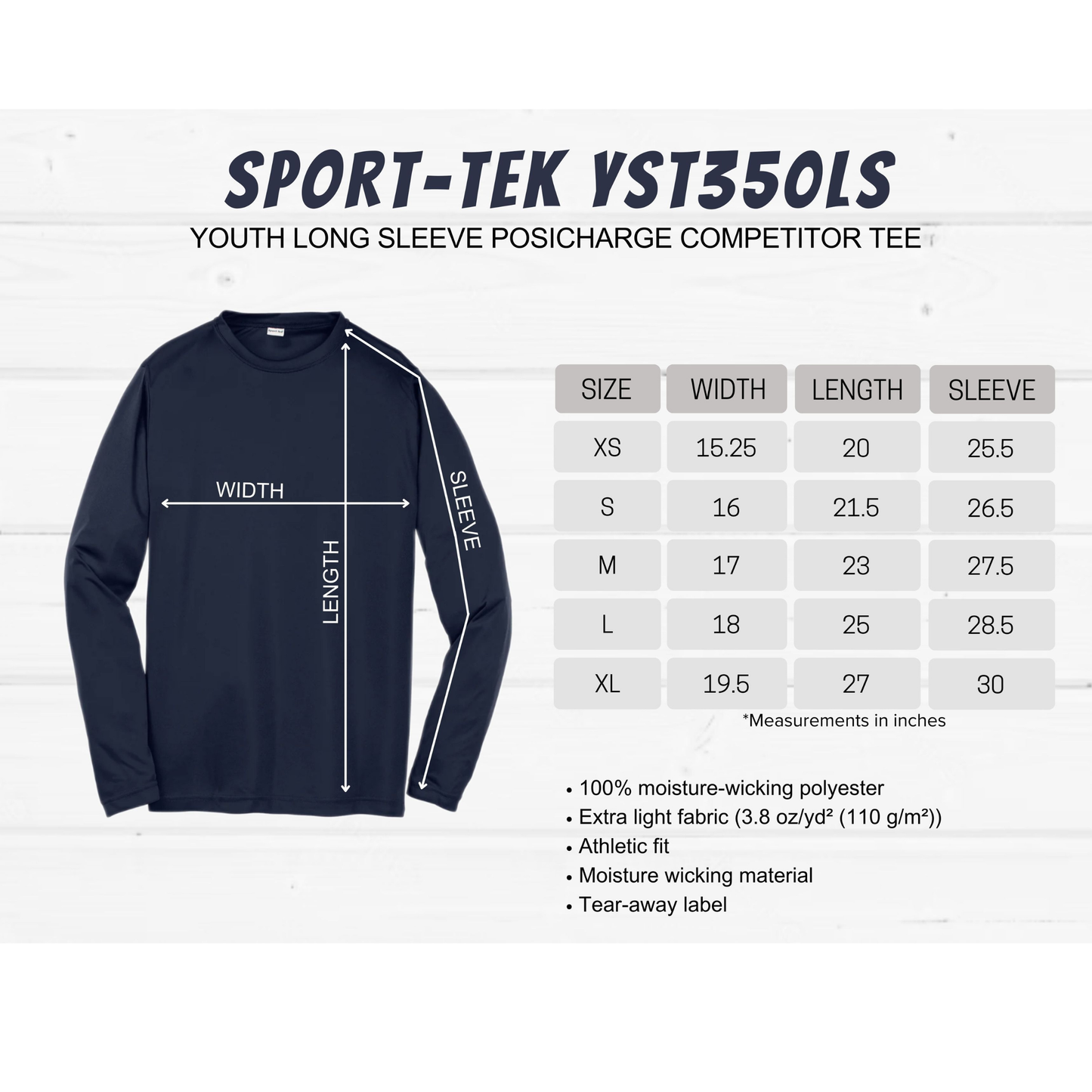 The Wooden Silo Youth Sport-Tek Long Sleeve Shirt