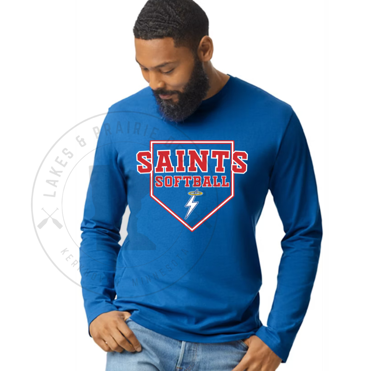 KMS Saints Softball Gildan SoftStyle Long Sleeve