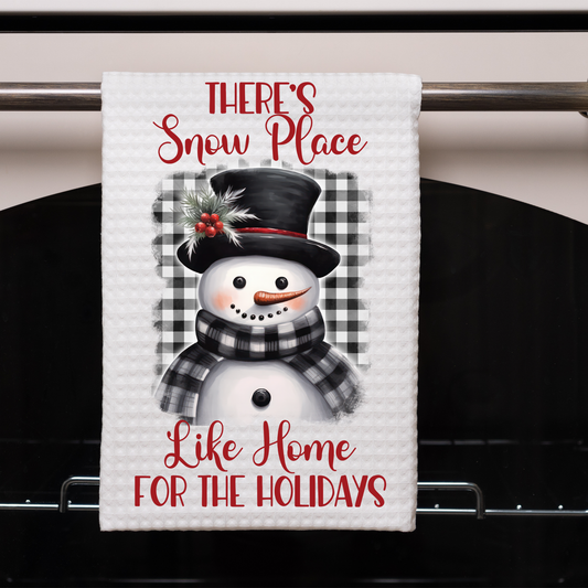 There's Snow Place Like Home for the Holidays Dish Towel