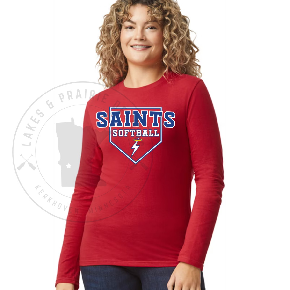 KMS Saints Softball Gildan SoftStyle Long Sleeve