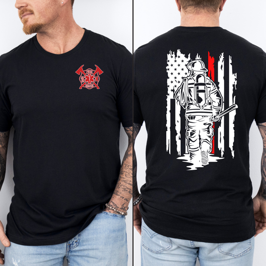 Badge with Flag/Firefighter