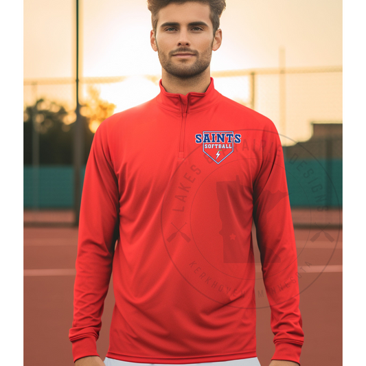 KMS Saints Softball Adult Unisex Sport Tek 1/4 Zip