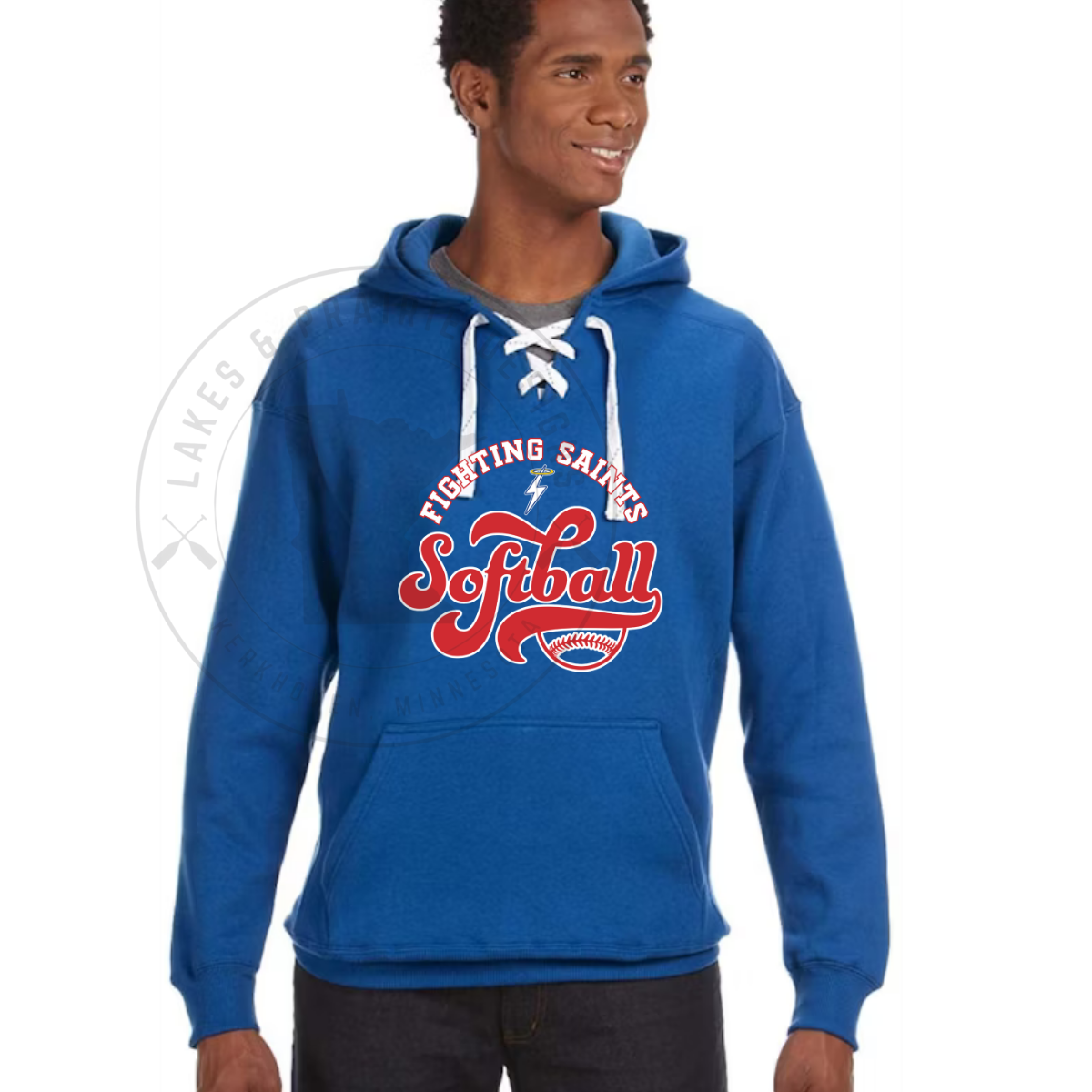 KMS Saints 2 Softball J America Unisex Sport Lace Hoodie