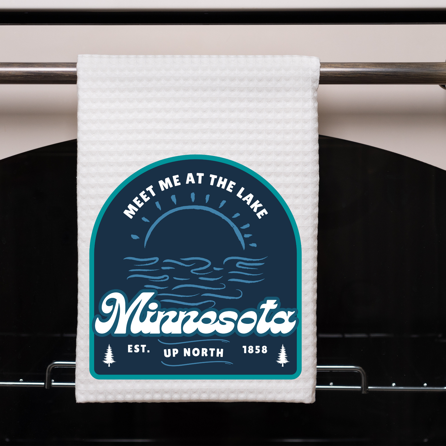 Minnesota Meet me at the Lake Dish Towel