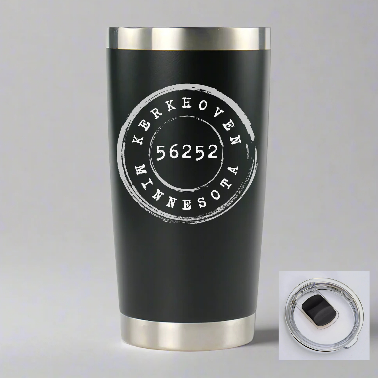 Engraved 20 oz Tumbler - Custom Town with Zip Code
