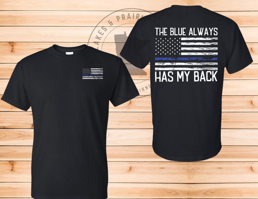 The Blue Always Has My Back Adult Apparel
