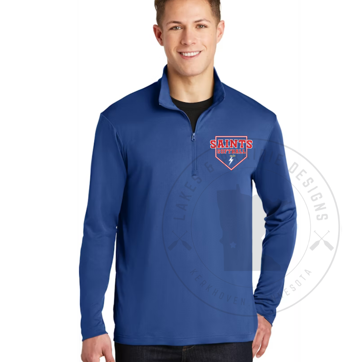 KMS Saints Softball Adult Unisex Sport Tek 1/4 Zip