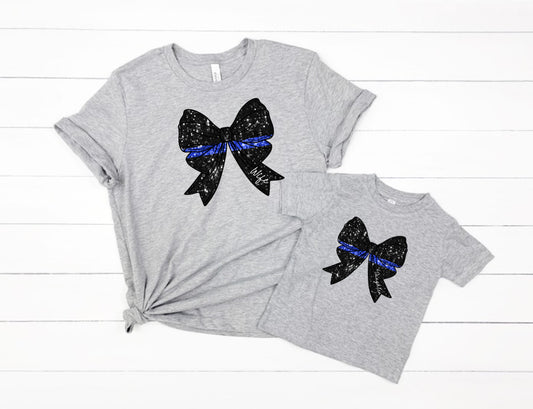Blue line Bow Wife/Daughter