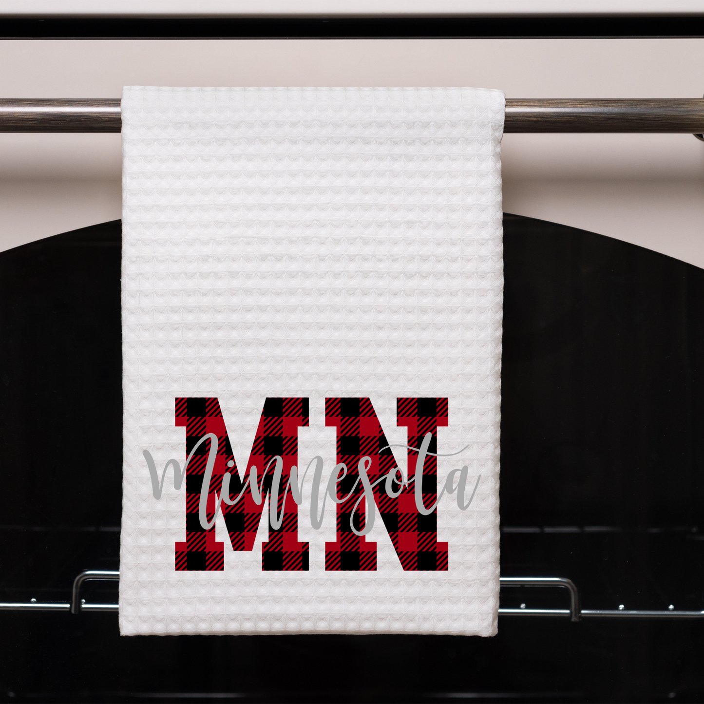 Minnesota Buffalo Plaid Dish Towel