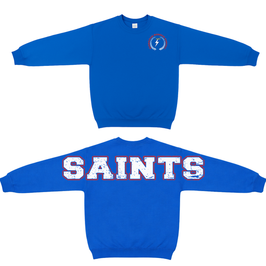 Oversized Saints Crewneck Sweatshirt Small Front