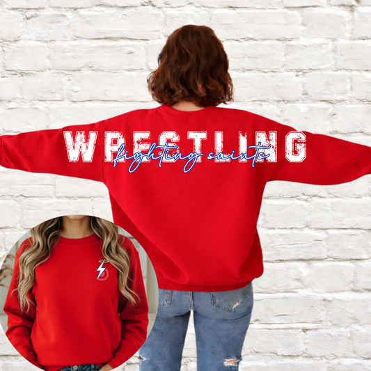 Wrestling Custom School Oversized Back