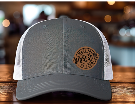 Made in MN Leatherette Patch Hat