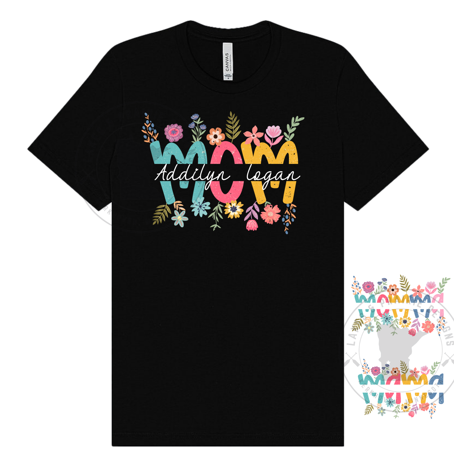 Custom Mom Floral Name