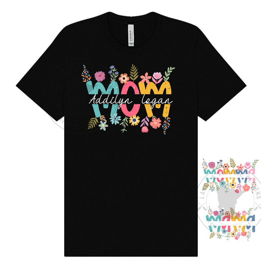 Custom Mom Floral Name