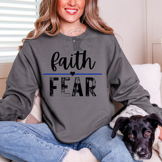Faith over Fear Blue Line