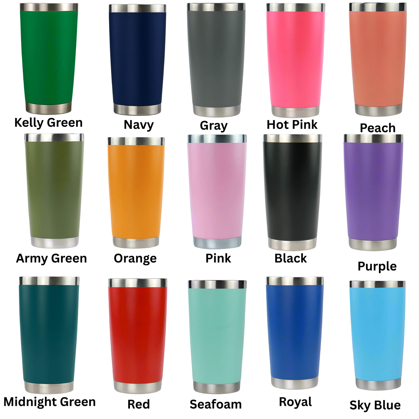 Engraved 20 oz Tumbler - Custom Town with Zip Code