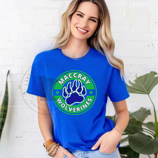 Circle Maccray Wolverines Adult Apparel