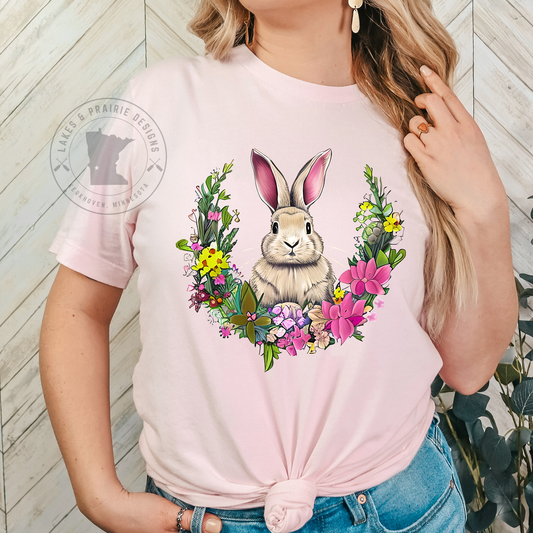 Floral Bunny Wreath