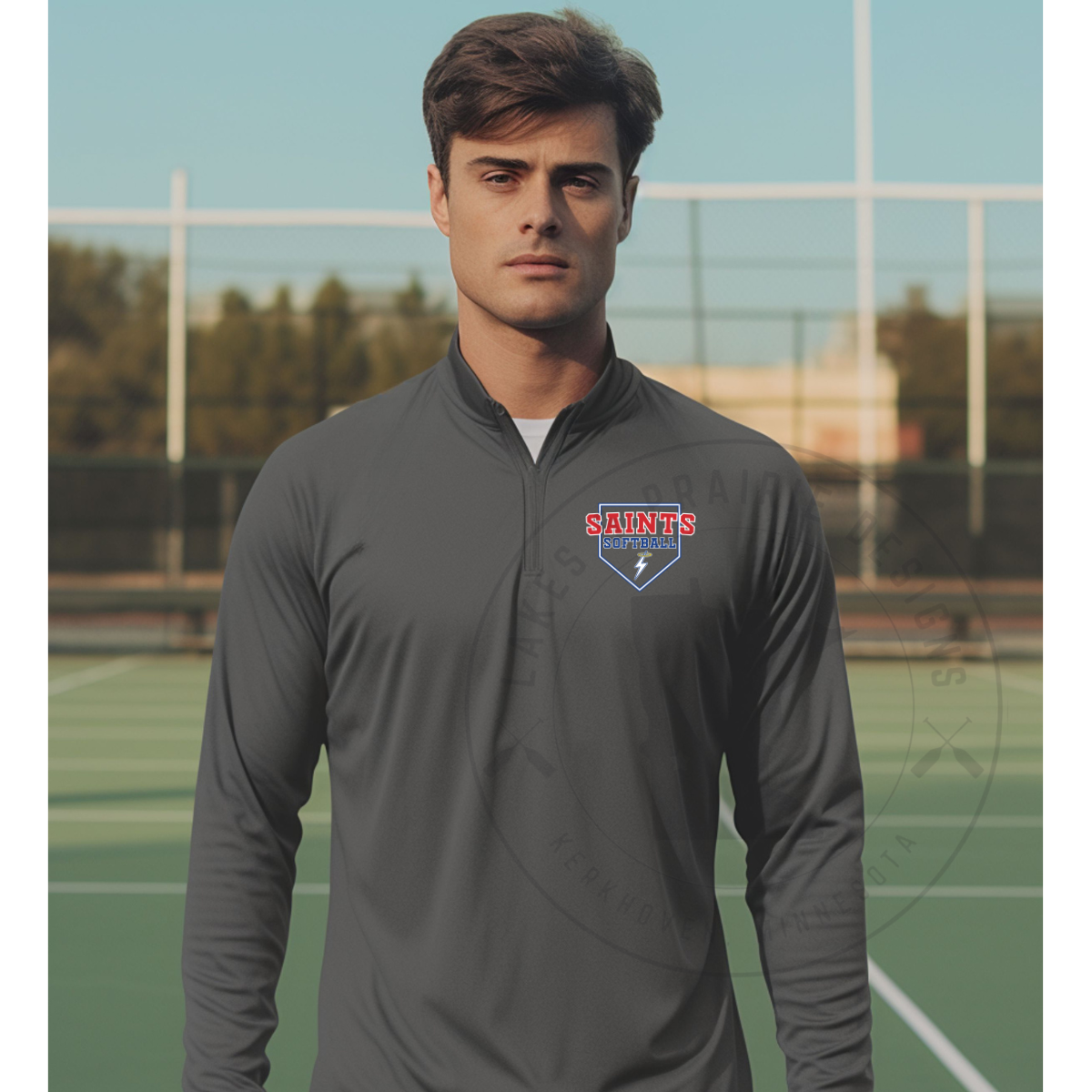 KMS Saints Softball Adult Unisex Sport Tek 1/4 Zip