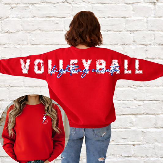 Volleyball Custom School Oversized Back