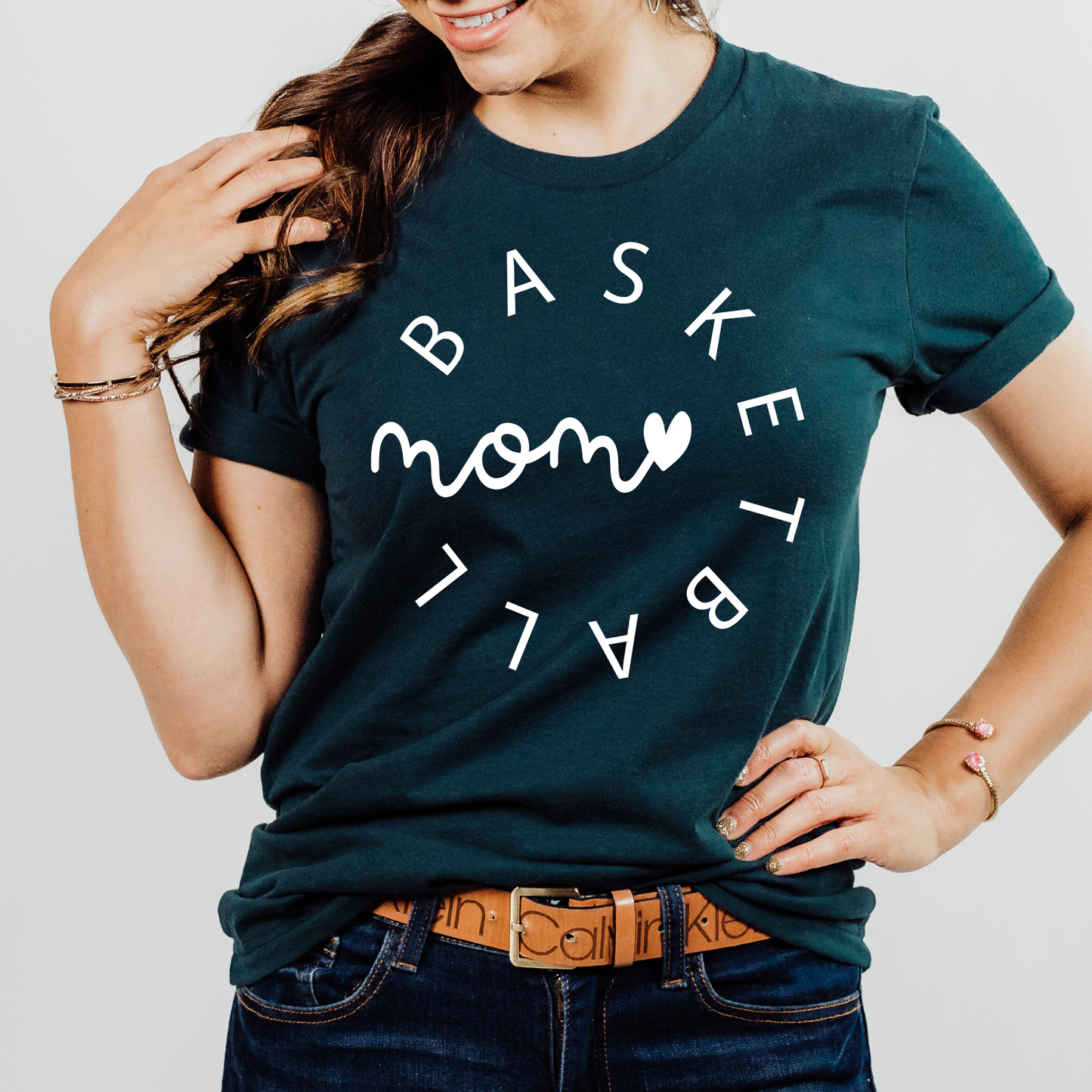 Circle Basketball Mom