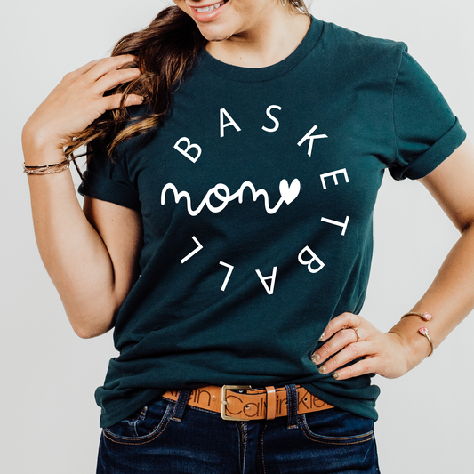 Circle Basketball Mom