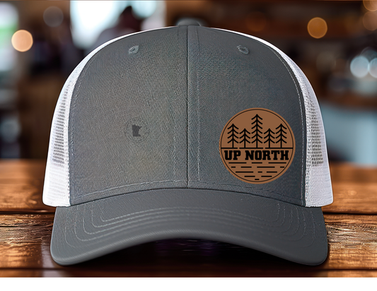 Up North Leatherette Patch Hat