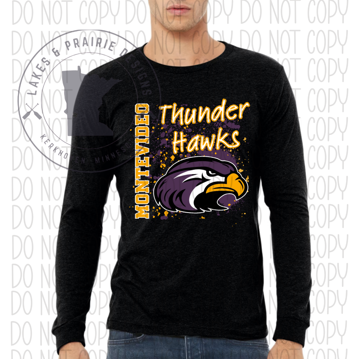Splatter Montevideo Thunder Hawks Adult Apparel