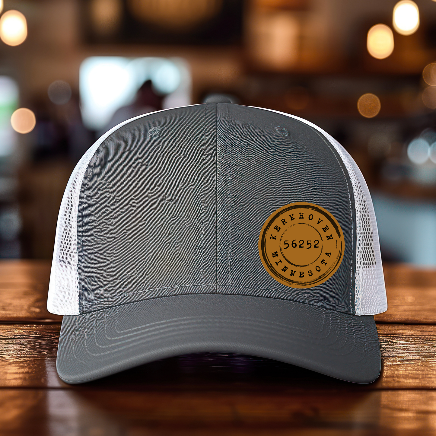 Richardson Leatherette Patch Hat- Custom Town with Zip Code