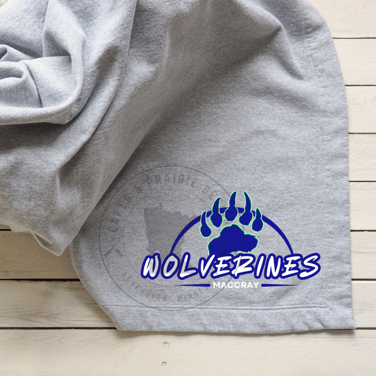 Half Circle Wolverines Blanket