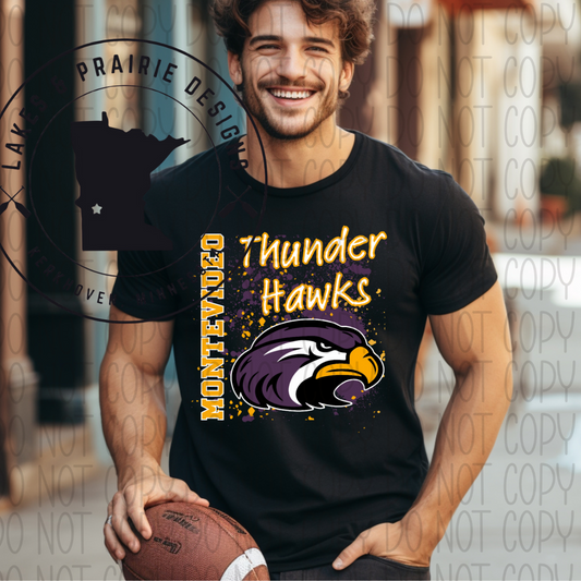 Splatter Montevideo Thunder Hawks Adult Apparel