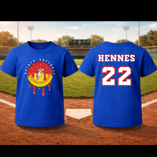 Personalized Saints Softball Drip