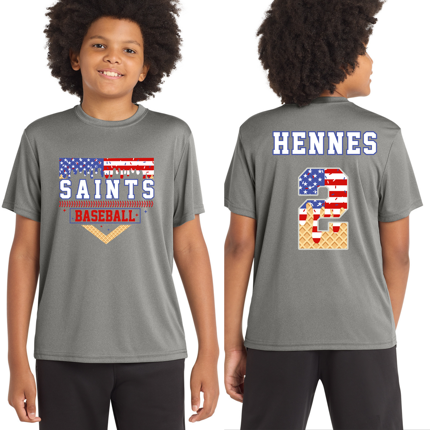 Personalized Saints Baseball Plate Drip