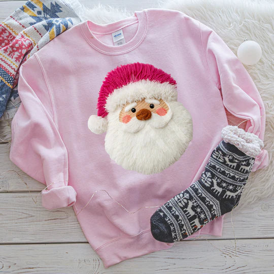 Pink Yarn Santa